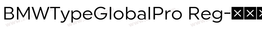 BMWTypeGlobalPro Reg字体转换